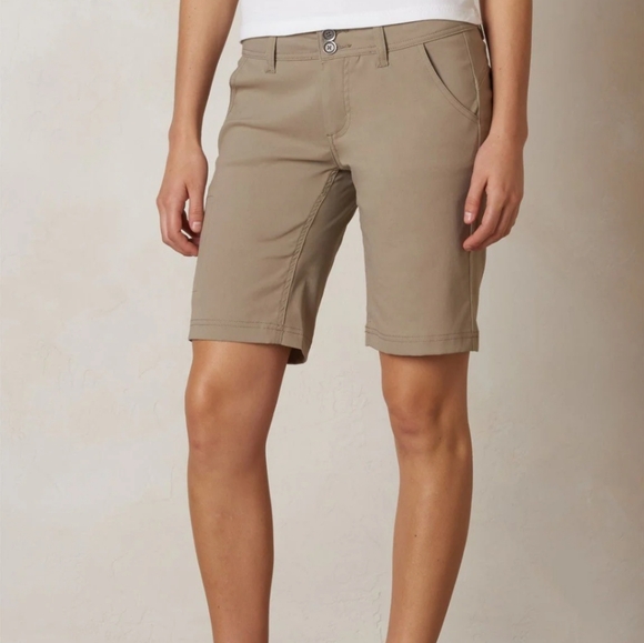 Prana Halle Shorts Sz.2 Khaki Tan - Picture 1 of 11